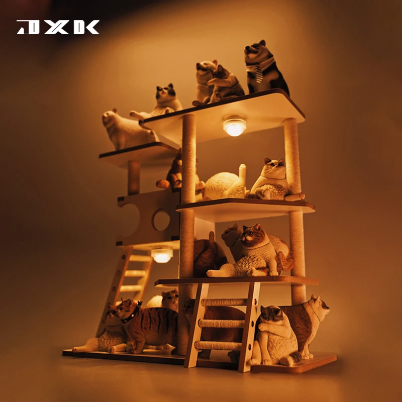 

JXK 1/6 Cat Climbing Frame Decoration with Scene Decor Accessories Scenery Shooting Prop Toys Ornament Child Adult Kid Xmas Gift