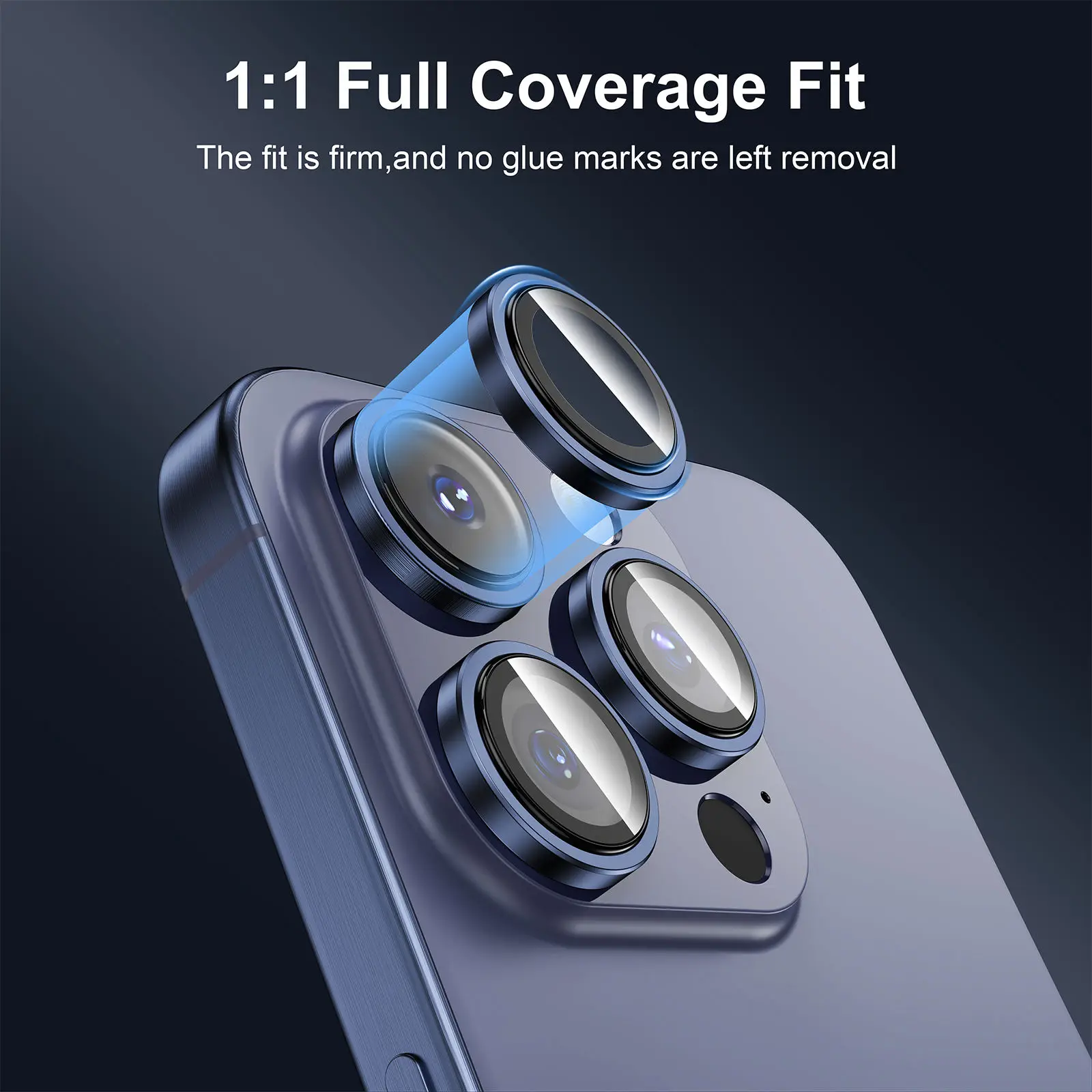 Universal Metal Ring Glass Camera Lens Protector