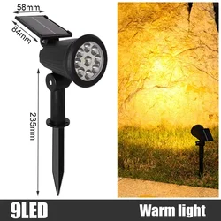 Solar Powered Decorative Outdoor Landscape Lights (9led - Warm light)