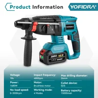YOFIDRA 26MM Brushless Electric Hammer Drill Multifunctional Rotary Cordless Rechargeable Power Tools For Makita 18V Battery 2