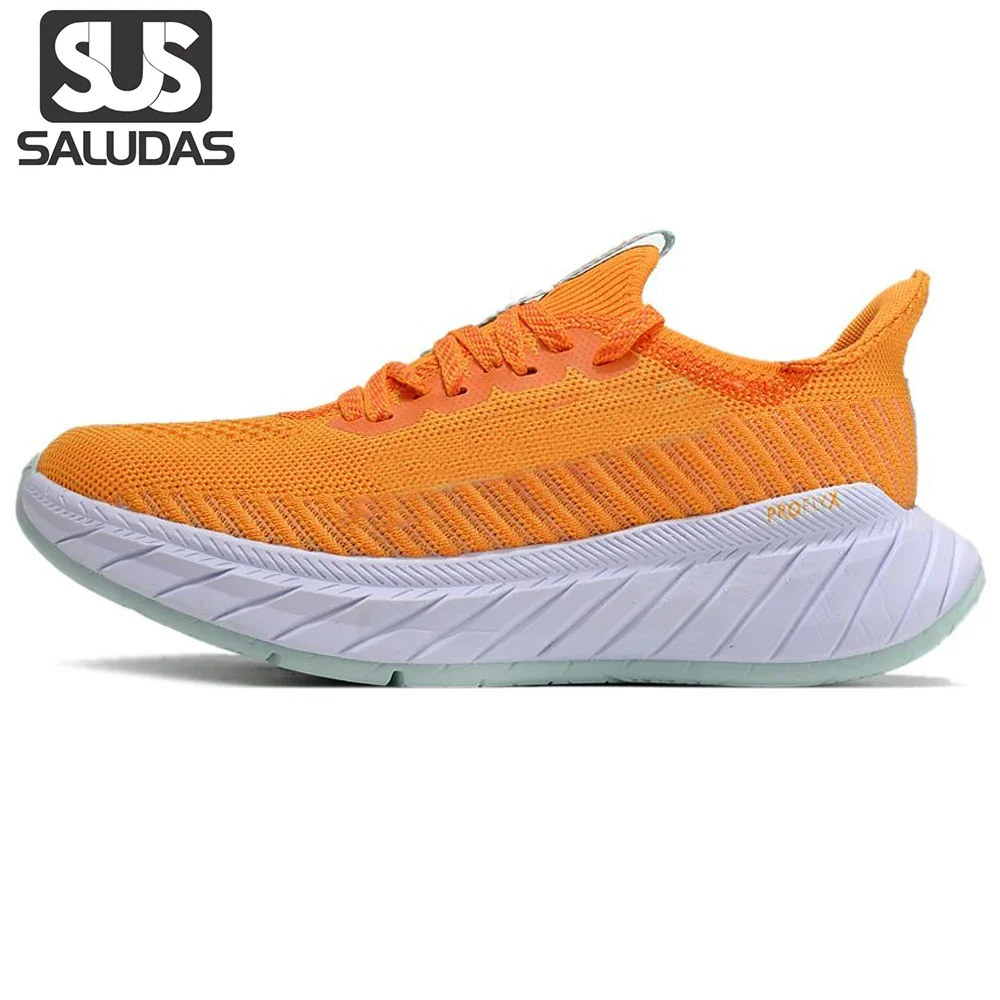 

SALUDAS Carbon X3 Sports Shoes Casual Workout Trainers Racing Running Shoes Carbon Board Cushioned Sneakers Travel Jogging Shoes