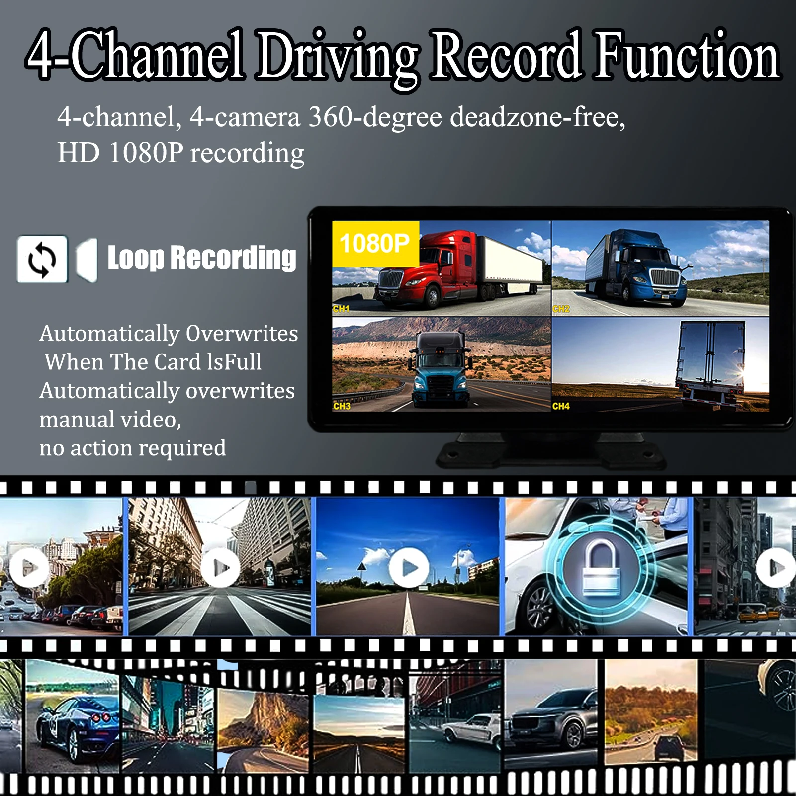 Telecamera di backup con monitor Monitor per auto HD LCD AHD 7 + telecamera HD 3x con 18 LED IR