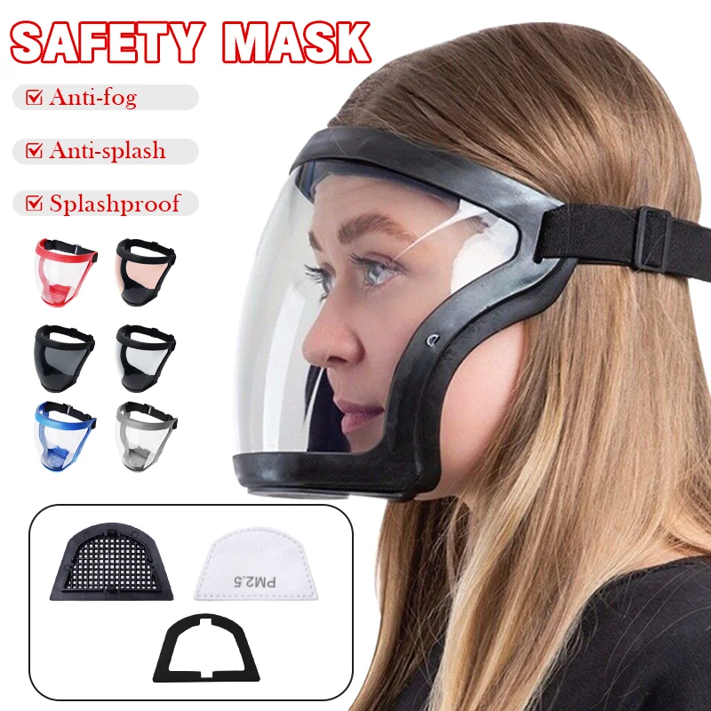 Clear Anti-Fog Protective Face Shield with Filter