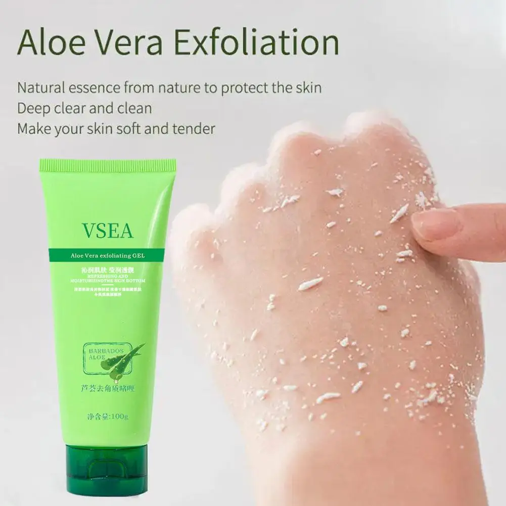 Aloe Vera Exfoliating Gel Peeling Whitening Moisturizing Sunscreen Repair Emulsione Skin Care Improve Blackheads Beauty Products