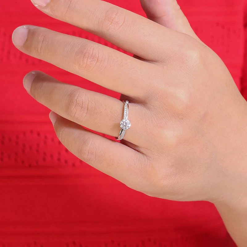 0.5CT CVD Lab Diamond Engagement Ring 5