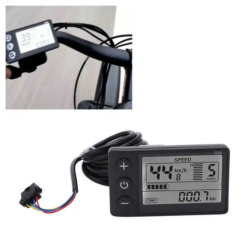 Electric Bike Brushless Controller Kit LCD 866 Display Meter Electric Conversion Kit 36/48V 500/750W 22A 9 Tube