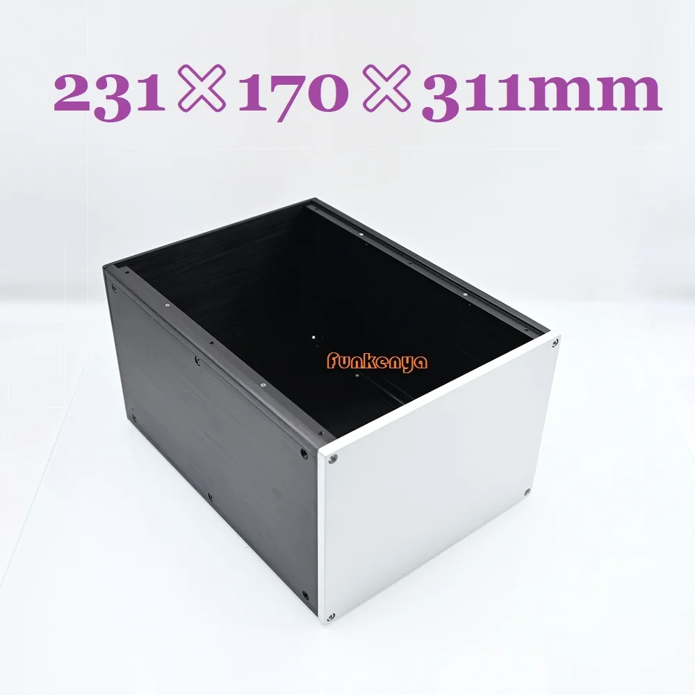 

231,5 × 170 × 311 мм DIY пустой корпус PSU DAC декодер шасси Hi Fi усилитель заднего класса анодированный алюминиевый корпус зеркальная дрель