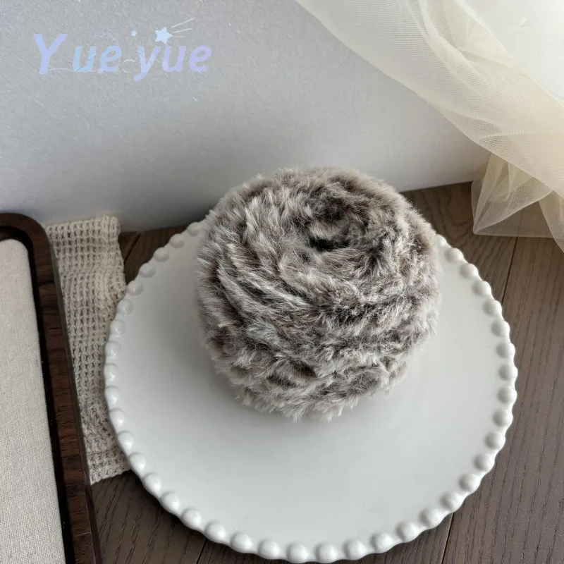 Personality Faux Fur Yarn Mink Wool Yarn Cashmere for Hand Knitting Crochet Sweater Thread Clothes Scarf Fluffy Mink Yarn Warm 5