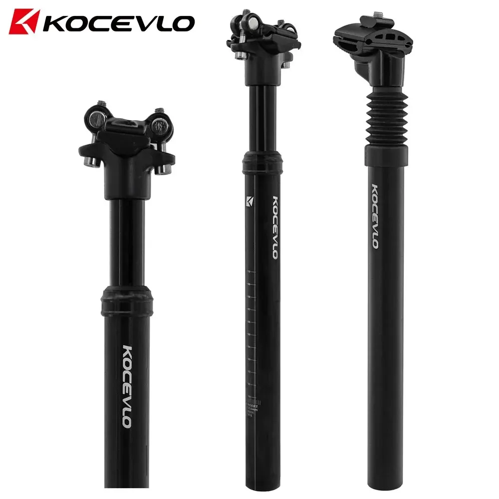 Bicycle Seat Post KOCEVLO Seatpost Suspension Dropper Mtb 27.2 Bicycle Seat Post Hanging Saddle Tube 31.6 With Shock Absorber Saddle Mountain Bike