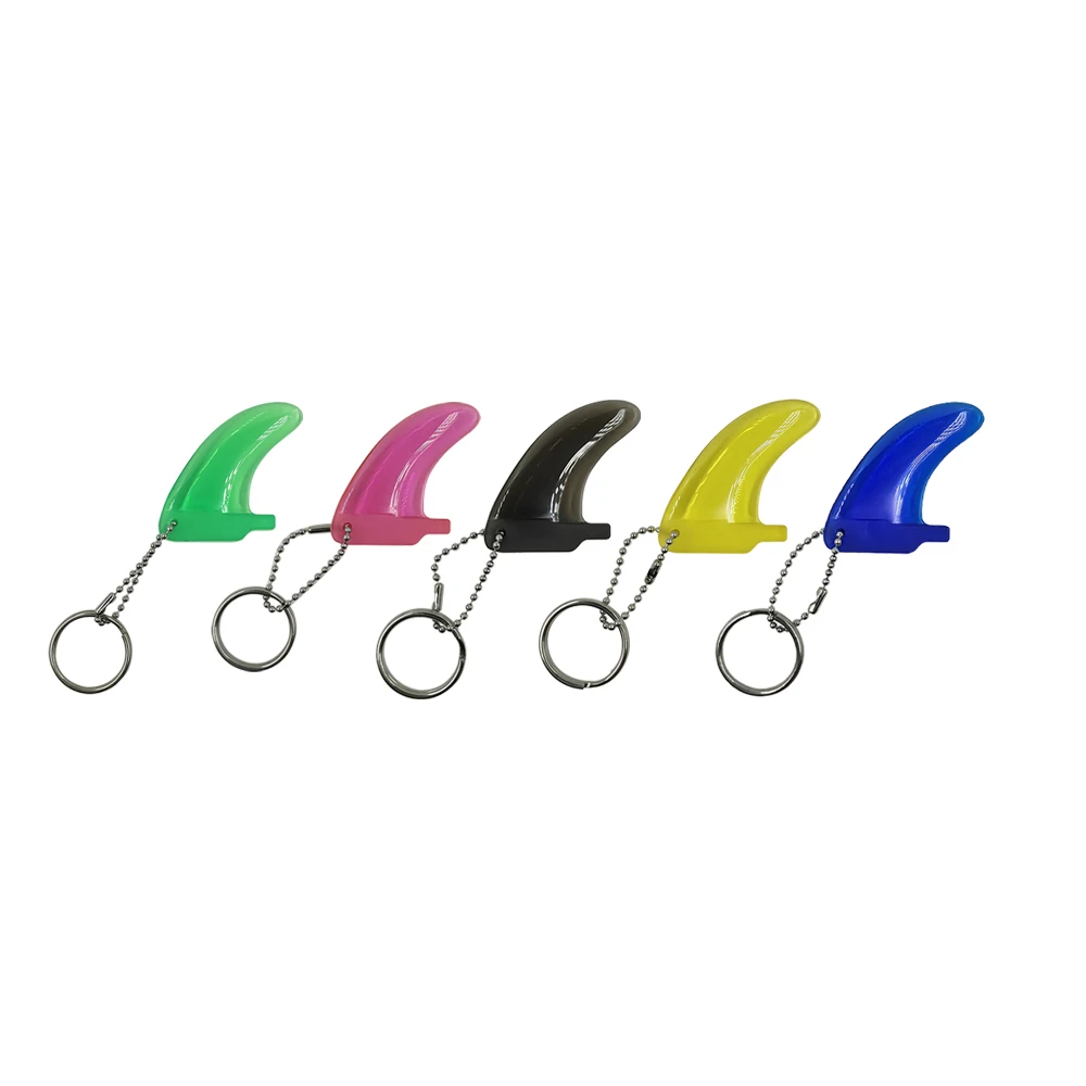 Key Chain Ring Plastic Clear Mini Surf Fins 5Colors Key/USB Chains Surfing Accessories
