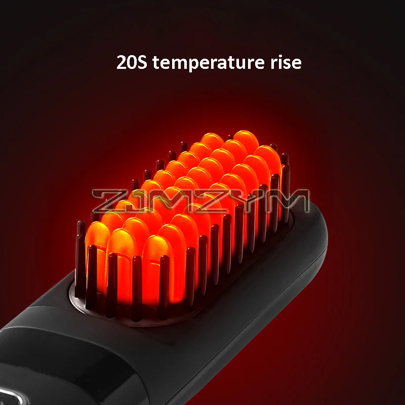 Electric Hair Brushes Cordless Hair Straightener Brush Portable Straightening Brush Negative Ions Hot Comb