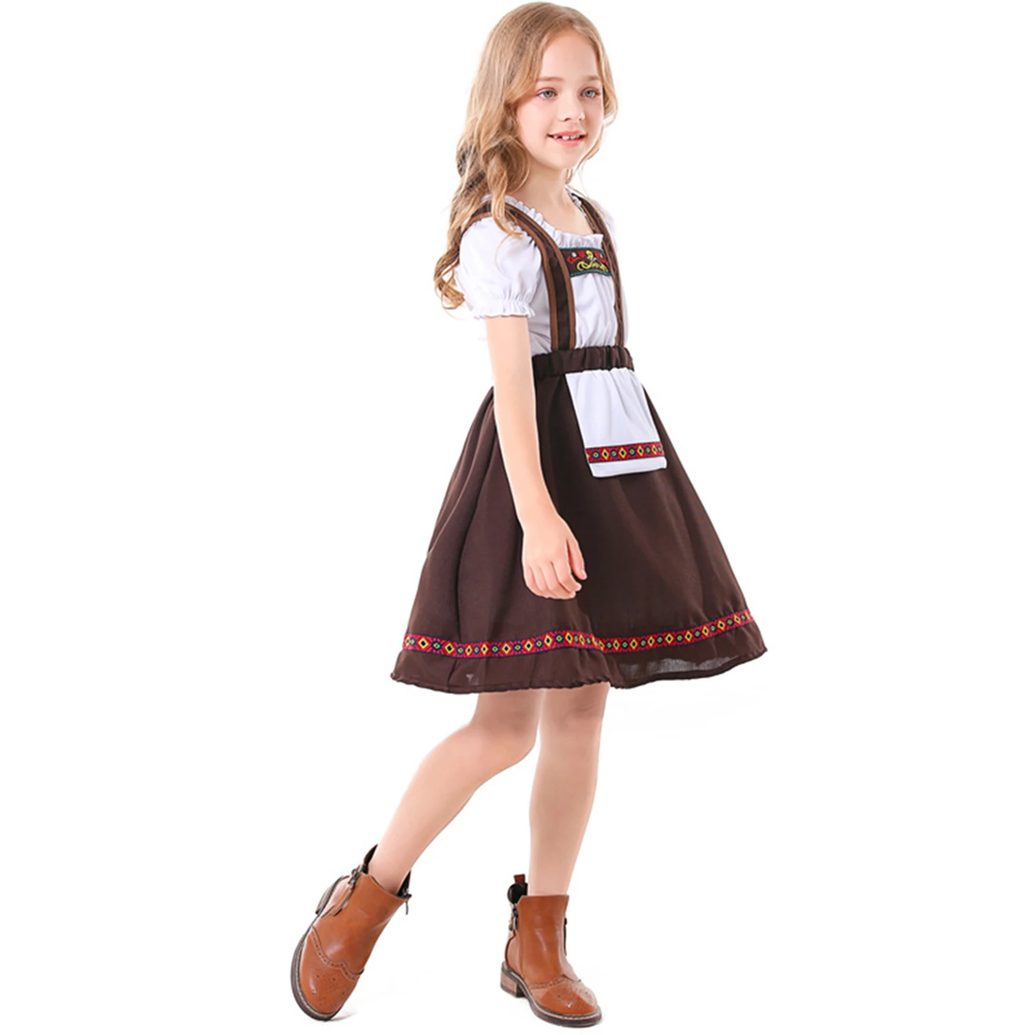 Children Kids Girls Oktoberfest Costumes Bavarian German Dirndl Dress Beer Festival Uniform Cosplay Carnival Halloween Party