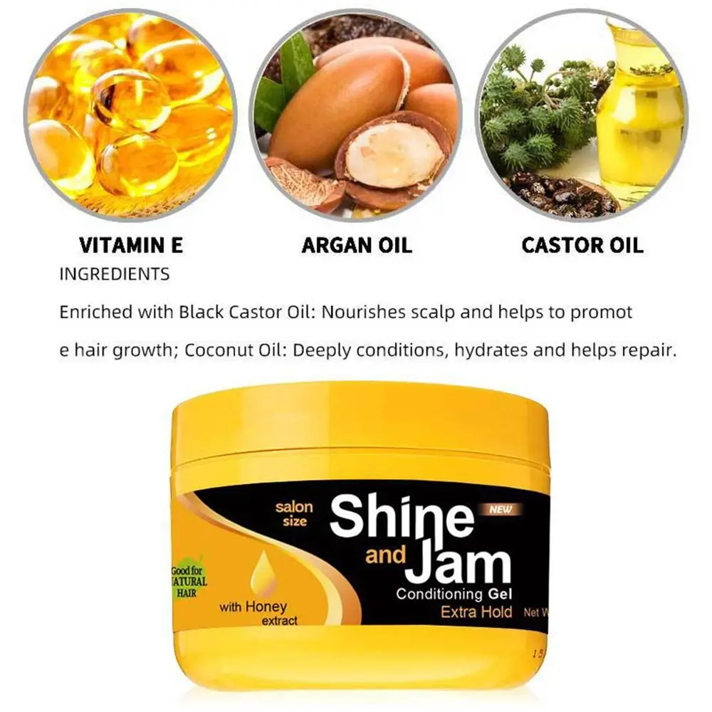 Natural Moisturizing And Shaping Shine And Jam Styling Products Edge Control Hair Gel Hair Wax Dirty Braid Gel