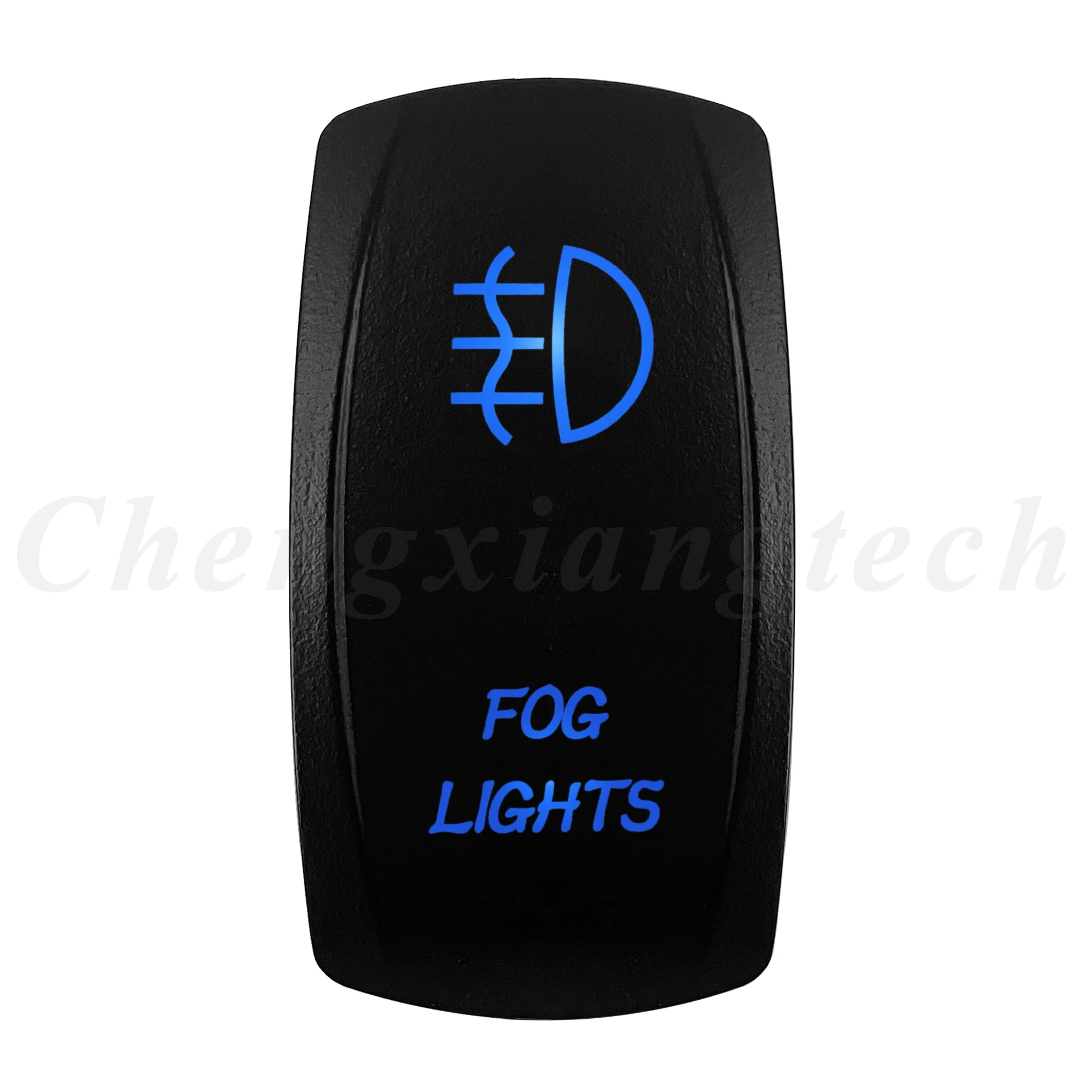 12V 20A Blue LED Waterproof Laser Rocker Switch - IP68 Rated