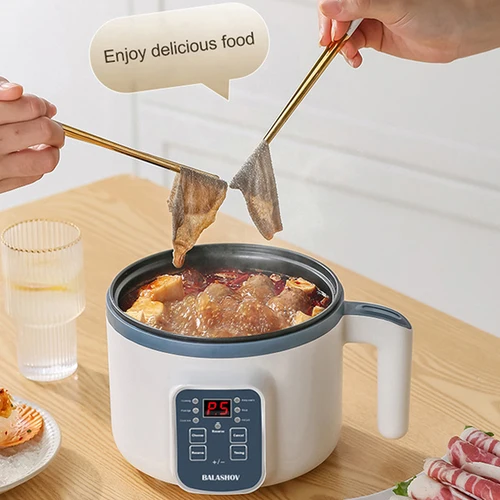 싱글 더블 레이어 전기 밥솥, 붙지 않는 스마트 기계식 멀티쿠커, 가정용 찜밥 냄비, 1.7L, 220V 4