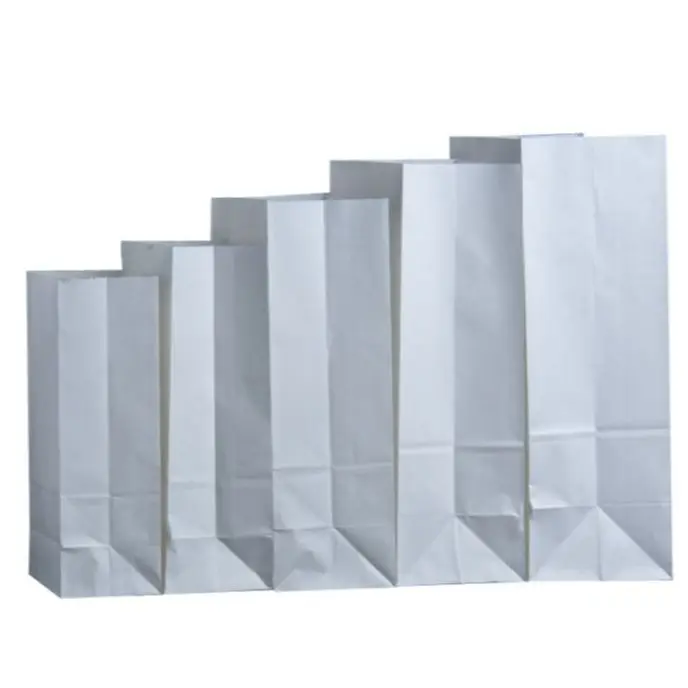 30pcs White Kraft Paper Bags Bread Food Loaf Storage Bag Takeaway Packaging Bags