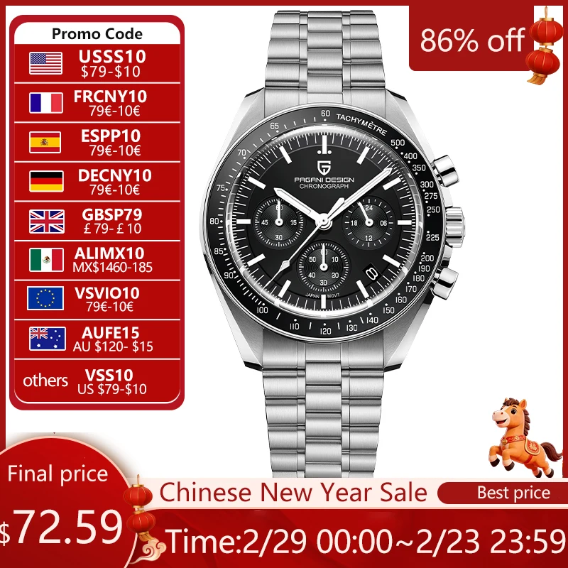 パガーニデザイン 2026年新作 メンズ腕時計 トップラグジュアリー