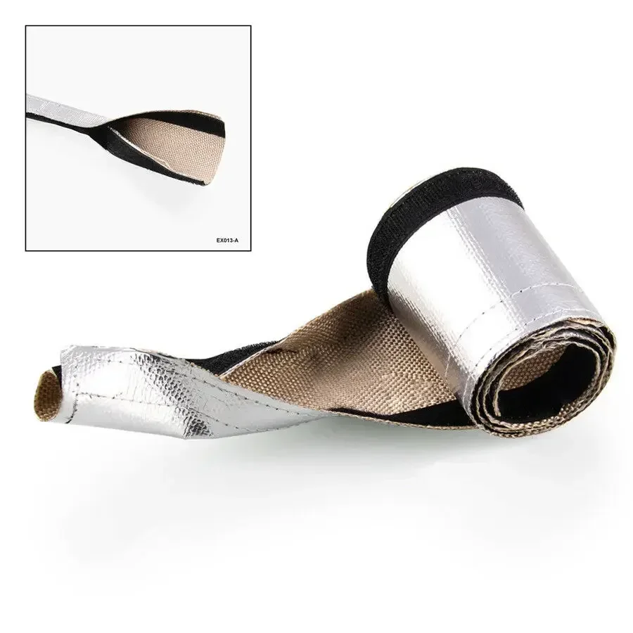 Metal Heat Shield Sleeve Insulated Wire Hose Cover Wrap Tube 12mm Aluminum Interior Accessories Sound Heat Insulation Cotton