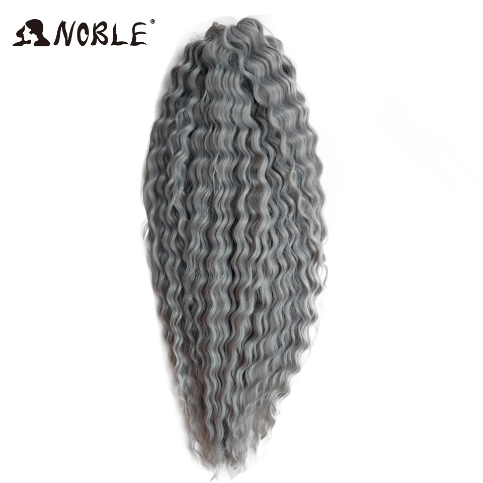 Noble Synthetic Hair Cosplay Water Wave 24Inch Twist Crochet Hair Braid Hair Ombre Blonde Pink Deep Wave Braiding Hair Extension