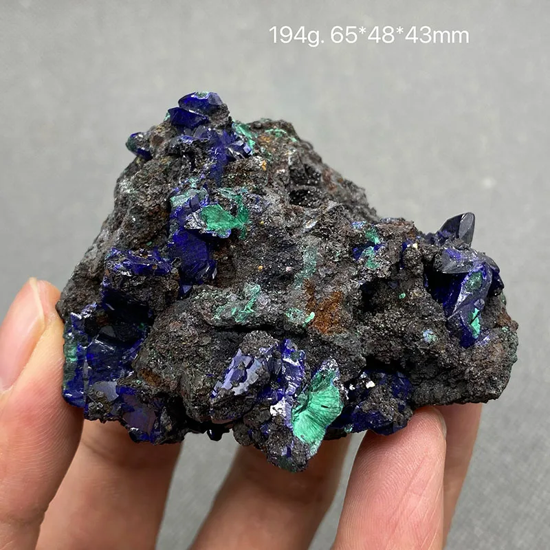 Natural beautiful Azurite and Malachite symbiotic mineral specimen crystal Stones and crystals Healing crystal
