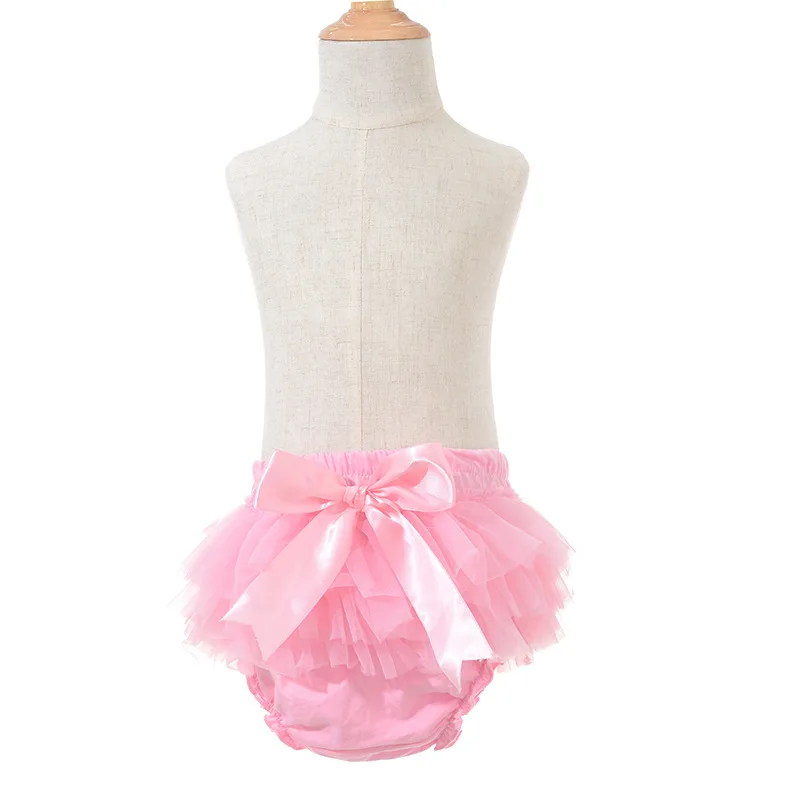 Baby Girls Tulle Tutu Bloomers Infant Newborn Diapers Cover set Short Skirts+Headband Set Girls Skirts Rainbow Baby Skirt 2