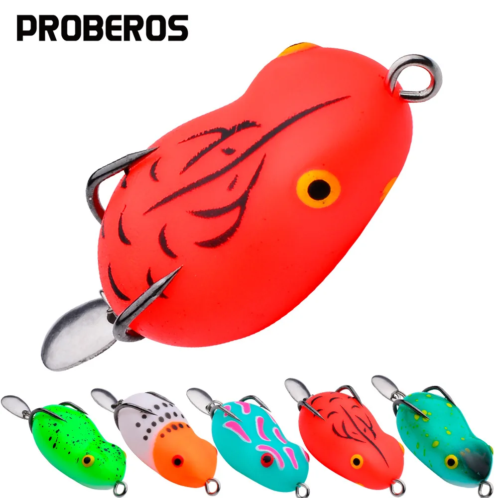 1PCS Floating Fishing Lure 4.5cm7g Soft Frog Bait Weedless Wobbler