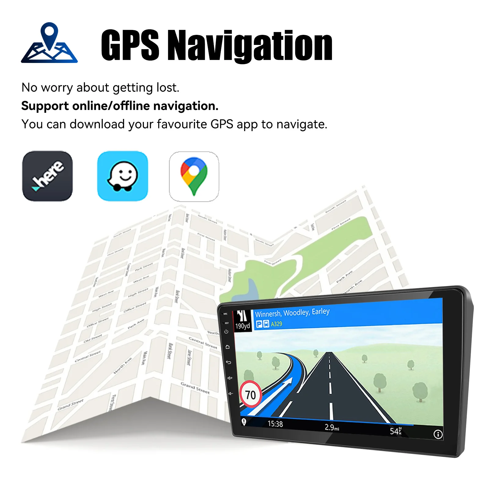 Фото Автомагнитола ESSGOO для Peugeot 407 2004-2008, 9 дюймов, GPS, Bluetooth №5
