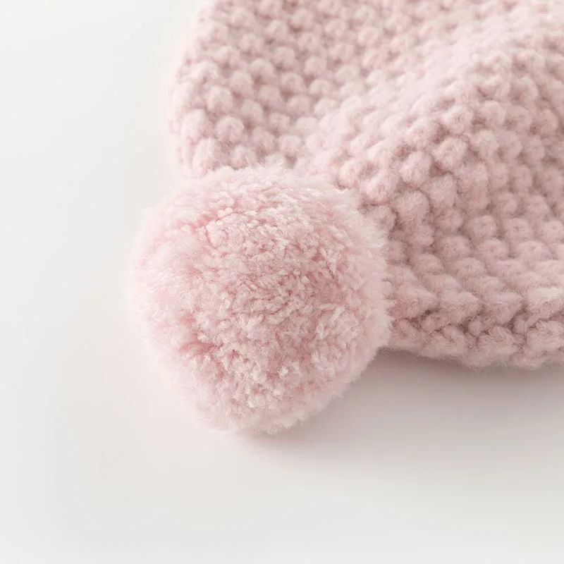 Dave Bella Children Baby boys Girls Winter Hat Solid kids Earflap Thick Warm Knitted Hat With Girls DB4243808