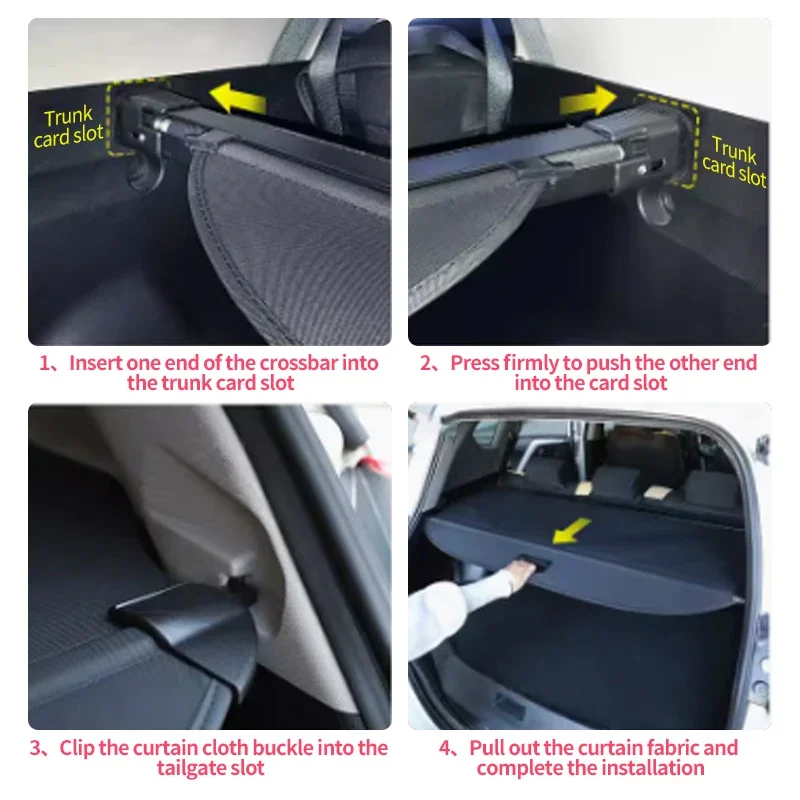 Bagażnik samochodowy zasłona do przechowywania bagażu dla Toyota RAV4 Wildlander XA50 MK5 2019 ~ 2024 okulary ochronne Organizer akcesoria do wnętrz