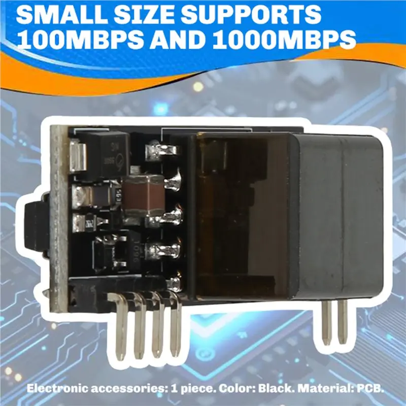 A41Z-DP1435 PCB POE 모듈 검정색 POE 모듈 5V 2.4A IEEE802.3Af 커패시턴스 없음 100M 1000M POE 모듈 지원