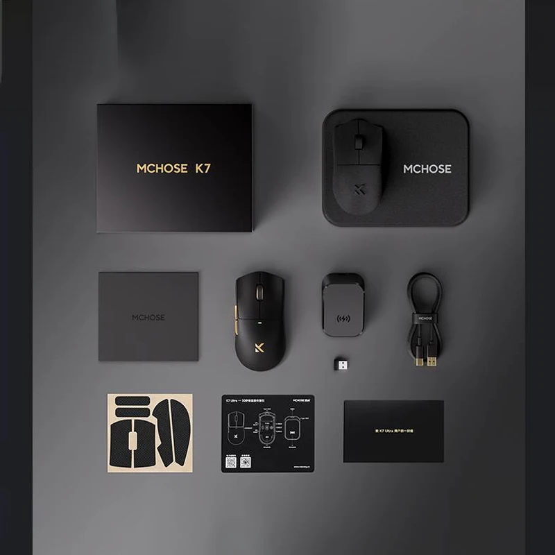 MCHOSE K7 Ultra Tri-Mode Lightweight Gaming E-sports Mouse PAW3950 Dual Drive Mice