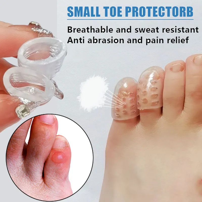 

10pcs Silicone Gel Little Toe Tube Corns Blister Corrector Bunion Protector Care Toe Protection Gel Sleeve Pinkie Gel Finger
