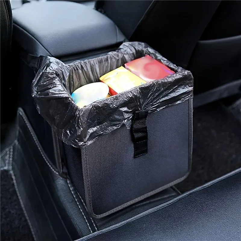 Car trash can portable storage mesh pocket hanging backseat storage waterproof bag
