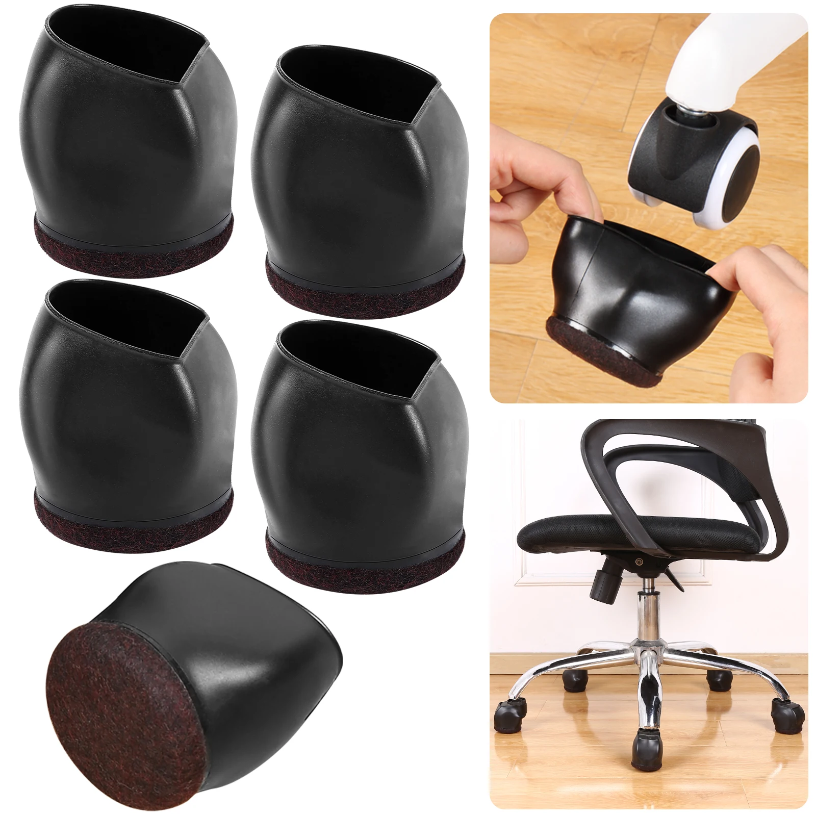 Felt Bottom Furniture Wheel Caster Cups Sofa Bed Office Chair
