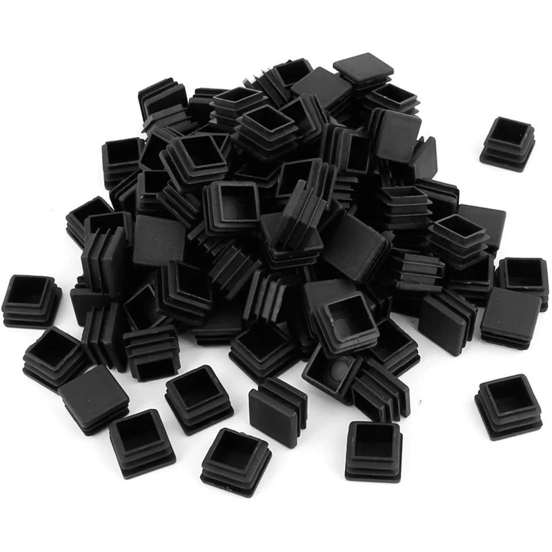 200Pcs 1 Inch Square Tube End Cap Plastic Plugs Caps Post Pipe Cover Tubing Insert Chair Glide Promotion |