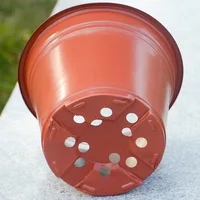 10pcs Thin section Flowerpot Plastic Grow Box Fall Resistant Tray For Garden Plants Nursery Cup Transplant Flower Plant Pots 6