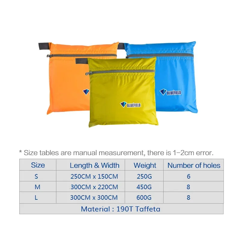 Sun Shelter Camping Mat Beach Tent Pergola Awning Canopy 190T Taffeta Tarp Waterproof