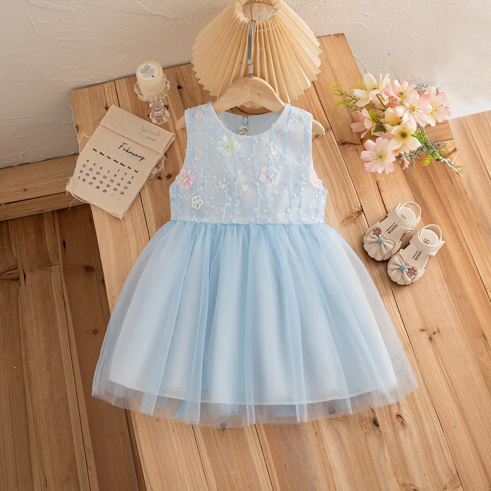 Vestidos de niña de verano, vestidos de malla de Margarita para