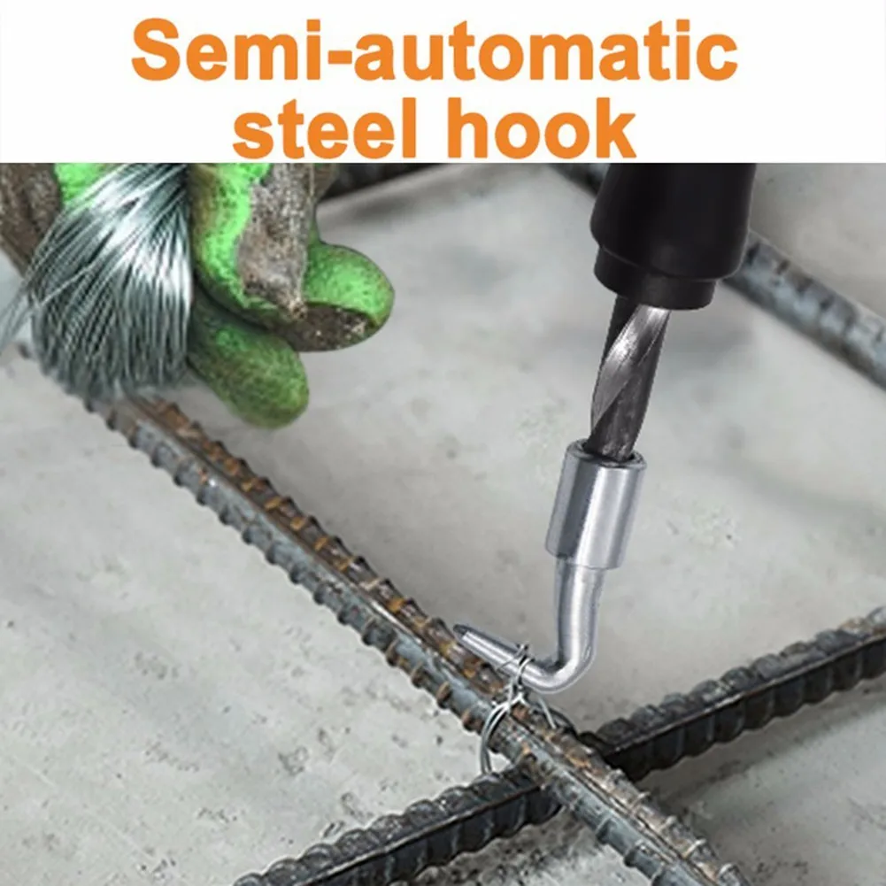

1x Rebar Tie Wire Twister 12'' Semi Automatic Steel Bar Hook Straight Pull Binding Hook Iron Wire Binding Iron Hook Hand Tool