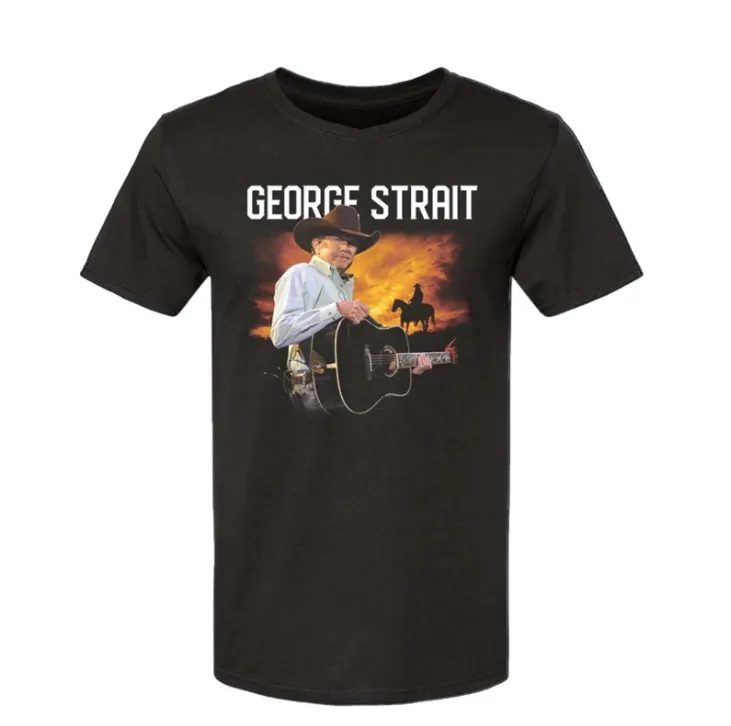 Hot George Strait T Shirt Stampa Artistica Natale Maniche Lunghe O Corte