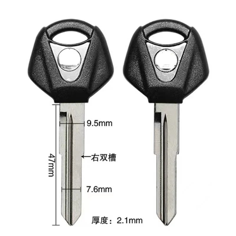 20PCS 47mm Motorcycle Uncut Blade Blank Key Embryo motorcycle keys motorcycle key accessories Fit for YAMAHA YZF XJR1300 FJR1300 MT09 MT07 XJ6 TMax FZ6 FZ8 R3 R1 R6