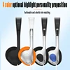Headphones Y2k Personality Retro Headset Black Fashion Style Headset Over Ear Earbud 3.5mm Clear Headset Photo Props Personality 1