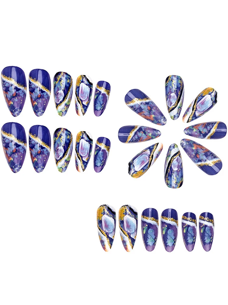 Stunning Amber Press On Nails Set Image 5