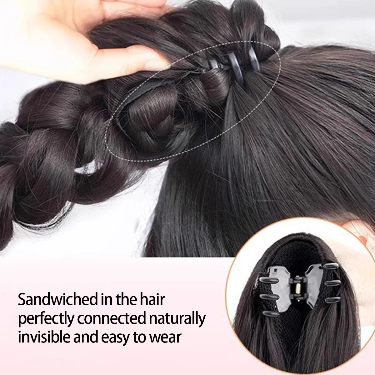 Synthetic Wig Ponytail Catch Clip Women High Ponytail Chinese Twist Braids Natural Simulation Hair clip in ponytail hair extension synthetic ponytail synthetic hair accessories clip in ponytail extensions