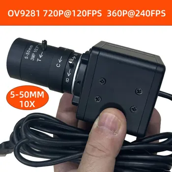 OV9281 720P 120FPS 240FPS High speed Global shutter USB Industry Camera 5-50mm 10x Zoom for windows Android Raspberry Pi Linux 1