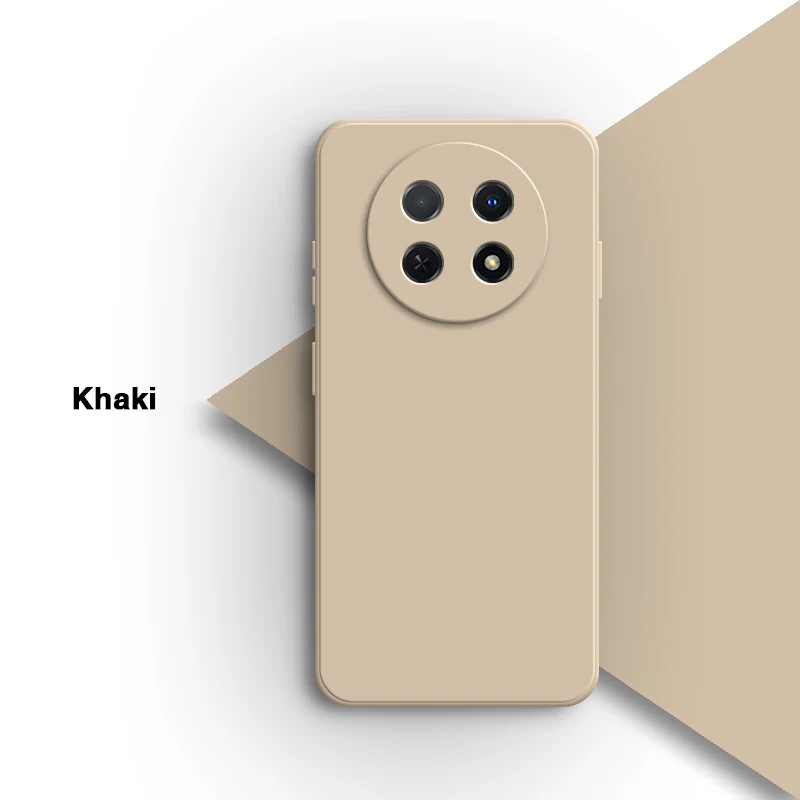 Solid Color Soft Liquid Silicone Phone Case - Simple Design Back Cover