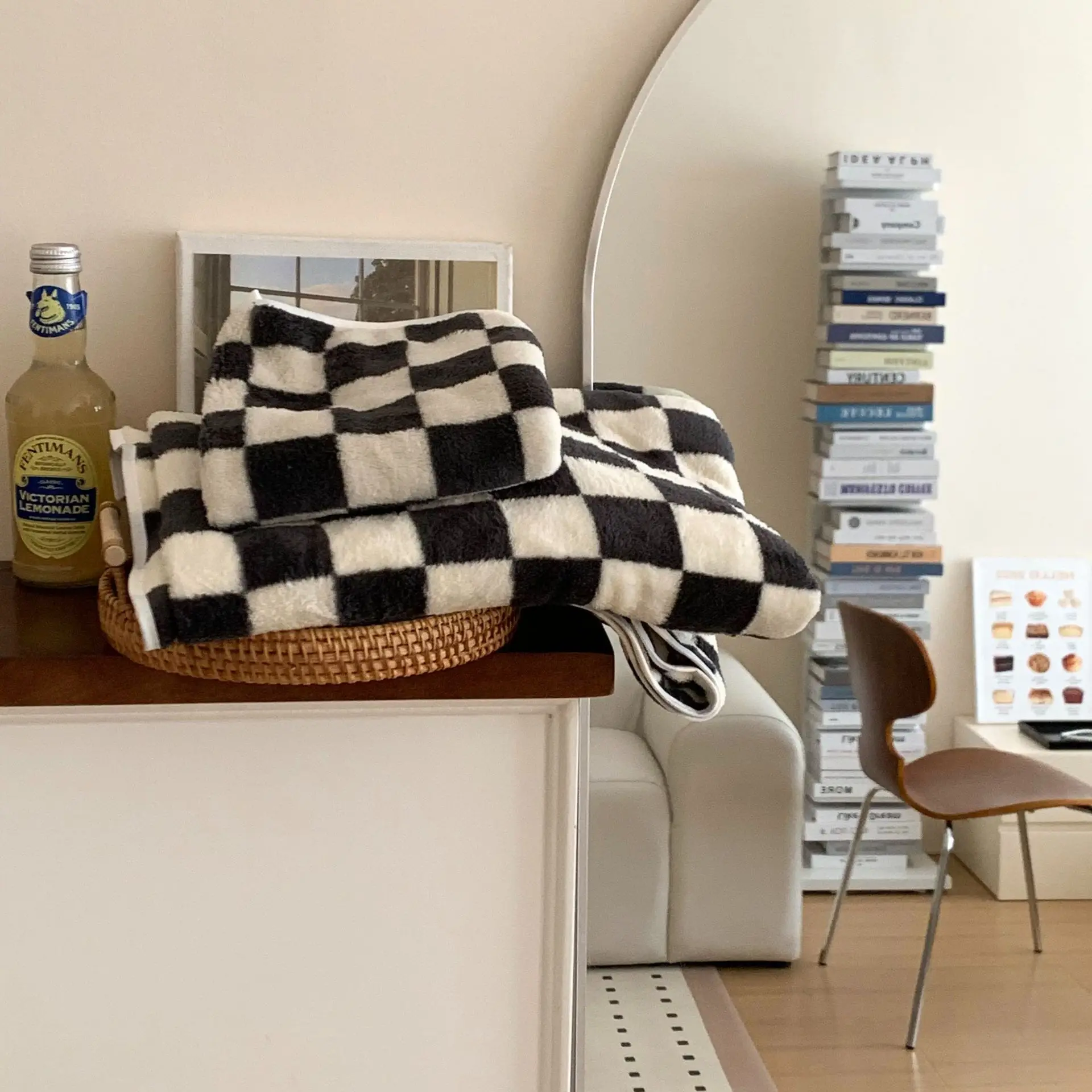 Description Picture 6 of itemBlack White Checkerboard Large Size Bathroom Towels for The Face Half Body Bath Quick Drying Microfiber Towels Bathrobe Shower