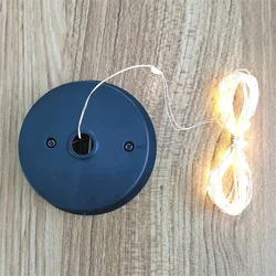 Solar - Powered Decorative Light String with Circular Battery Box and Artisan Glass & Ceramic Accessories (A)
