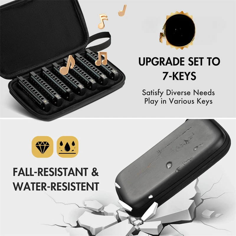 10-Hole harmonica seven-tuning scale optional manufacturer to play the introductory harmonica