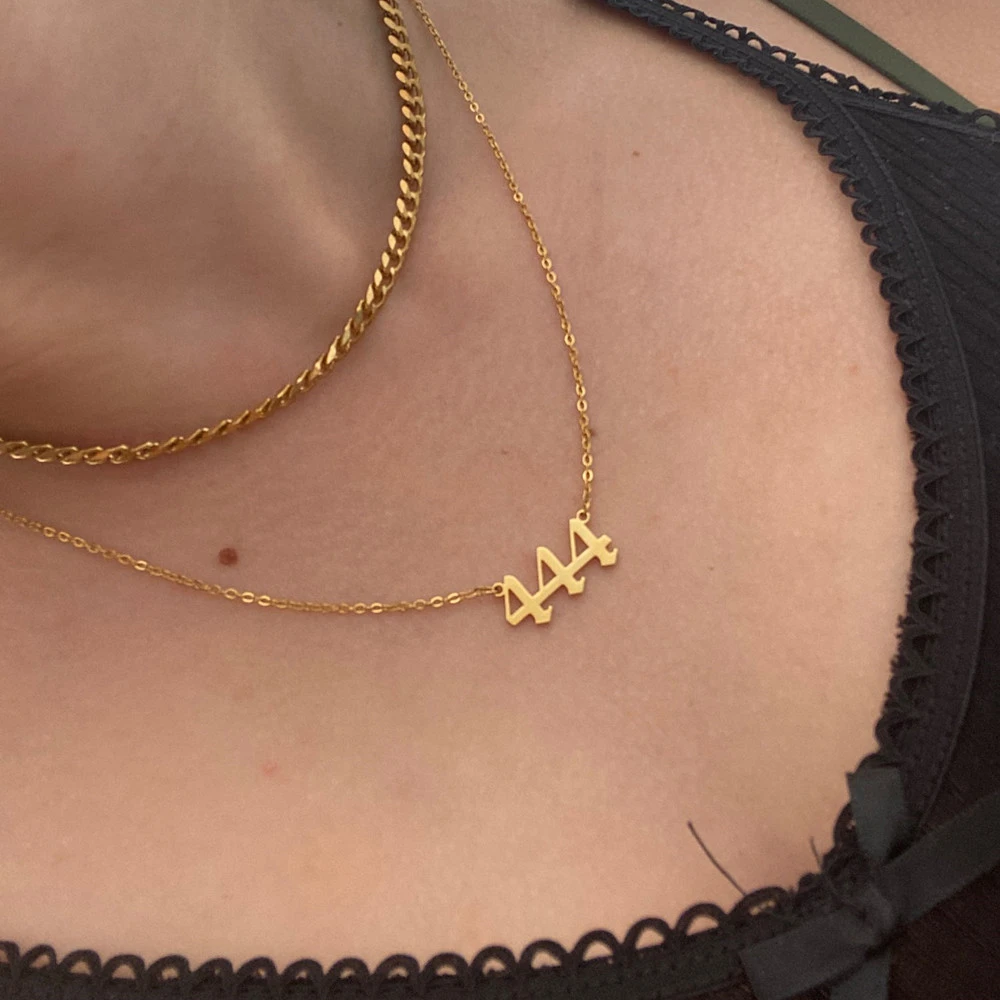 Collana Con Numeri Angelici In Acciaio Inossidabile - 111 222 333 444 555 666 777 888 999 - Regalo Per Donna E Uomo